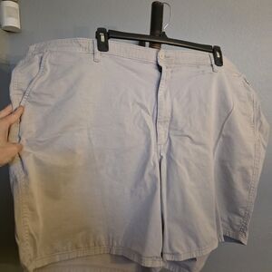 Dockers Men's Light Gray Flat Front Shorts Size 58